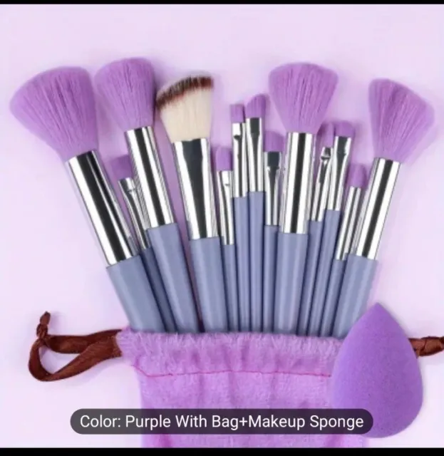 make up brushes set 13 piece cosmetic brush set soft fluffy foundation blush