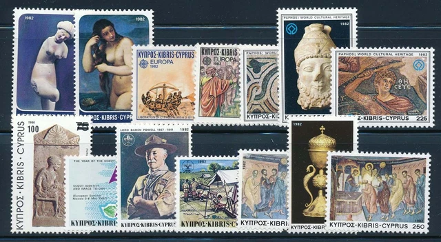 Zypern Jahrgang 1982 postfrisch komplett MiNr. 564-577 #C0779