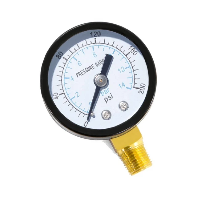 1/8" NPT 200Psi Steel Economical All Purpose Pressure Gauge