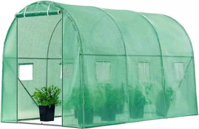 10'x7'x7' Walk-In Green House Plant Gardening Heavy Duty Tunnel Greenhouse