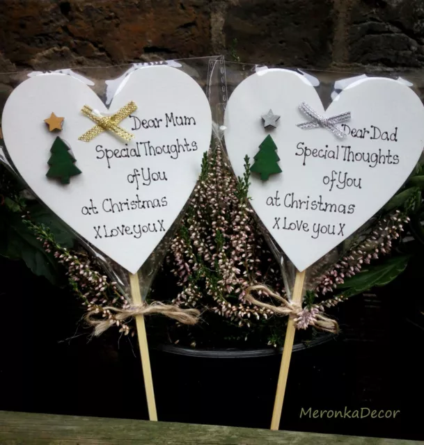 Tomba di Natale ornamento memoriale cimitero personalizzato, albero pensieri speciali