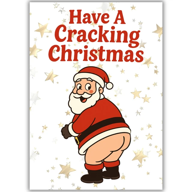 Funny Adult Christmas Card Rude Xmas Tree Joke