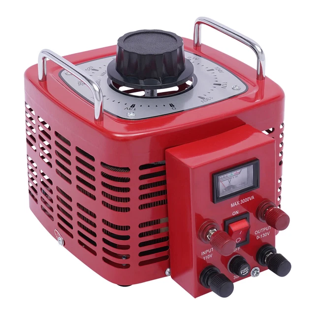 30Amp Transformer Variable Auto AC Voltage Regulator Metered 3000W US Plug