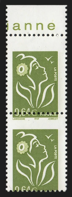n°3007f variété piquage à cheval Marianne Briat 4,50fr rose, neufs ** LUXE