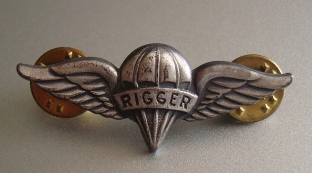 SUPERB UNITED STATES - US ARMY RIGGER PARACHUTE WINGS INSIGNIA BADGE £2 ...