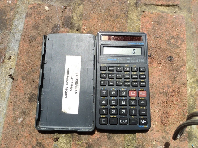 VINTAGE CASIO FX-82 Solar Fraction Calculator PicClick UK