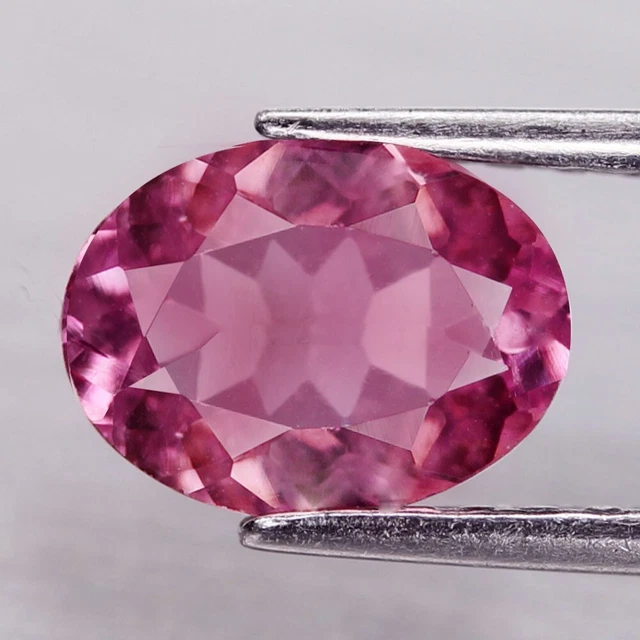 1.22Ct. Natural Oval Tourmaline Top Hot Pink Mozambique Precious Gem Good Color!