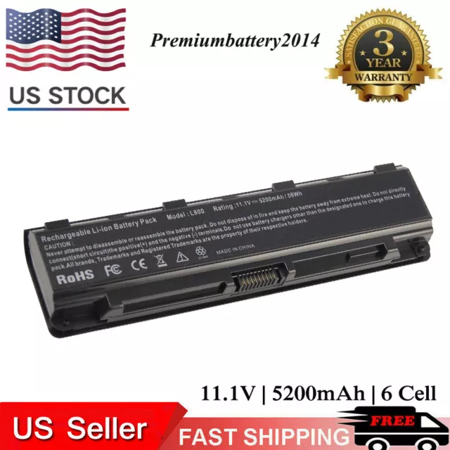 Battery for Toshiba Satellite C855D C855-S5206 C855-S5214 PA5024U-1BRS PABAS259