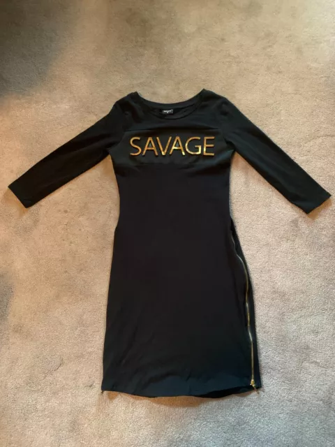 Women's Redfox Black SAVAGE Side Zipper Dress size S Small