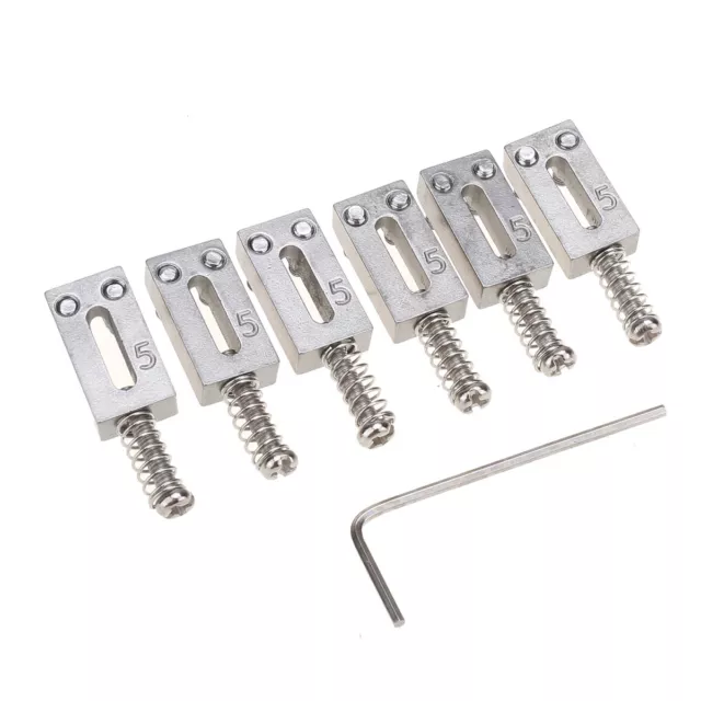 Musiclily Pro 10.5mm Stainless Steel Tremolo Bridge Saddles For Strat ST Guitar