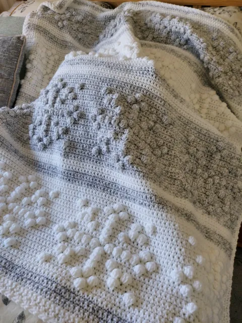 Häkelmuster zur Herstellung von Schneeflocke Wackelstich Decke werfen afghanisch