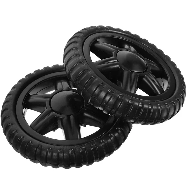 2Pcs Shopping Cart Wheels Baby Trolley Wheels Replaceable Trolley Wheels Metal