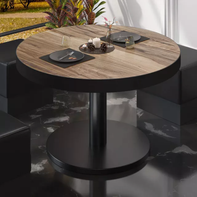 BN | bistro lounge table | Ø:H 60 x 36 cm | Sheesham / black | bistro table L...