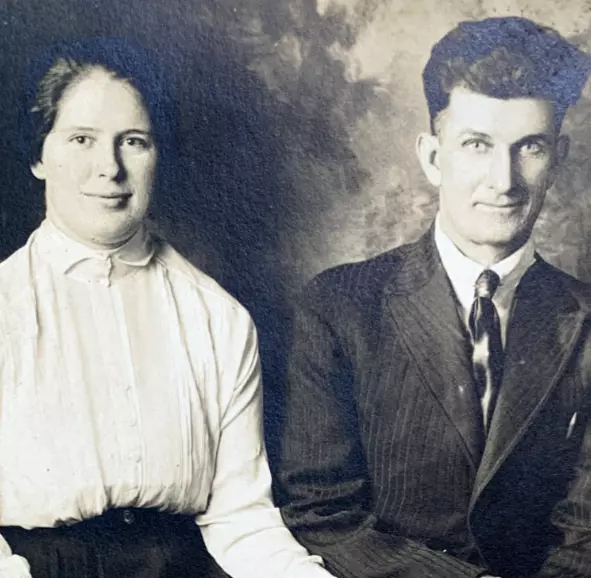 Portrait Love Young Couple Studio Style Fashion Real Photo Postcard RPPC