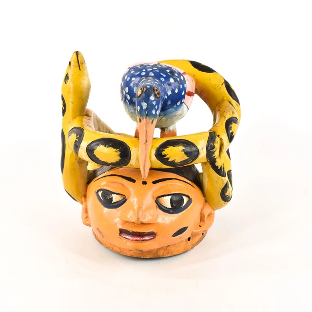 Yoruba Gelede Mask with Bird and Snake Nigeria
