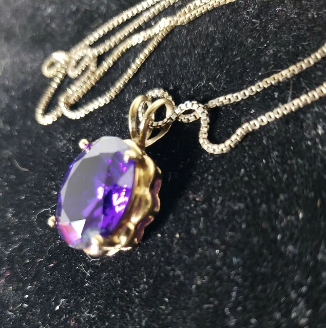 Purple stone pendant discount