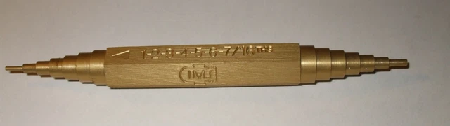 Injection Molding Plastic Nozzle Orifice Gauge, 1/16" To 15/32", Brass