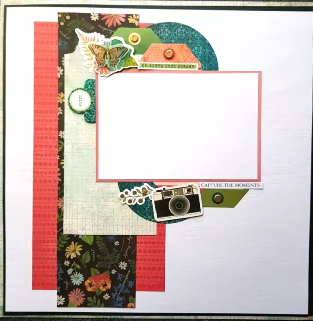 Handmade Premade Scrapbook Page 12 x 12 Layout Memory Album Scrapbooking