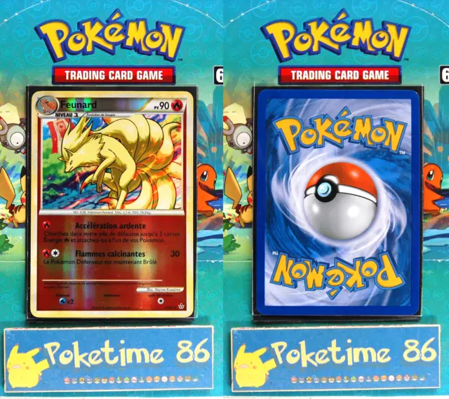 Pokémon HS Déchainement FEUNARD, rare holo reverse 20/95  très bon état