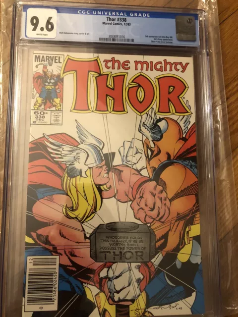 CGC 9.6 Thor # 338 Marvel 1983 CGC 9.6 2nd Appearance of Beta Ray Bill