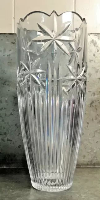 Mikasa Crystal Spring Jewels Glass 11 3/4" Vase Czech Rep VT021/630 Mint Unused