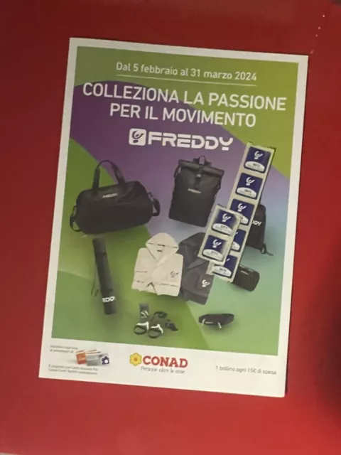 12 Bollini Raccolta Conad 2024 - Freddy -Colleziona La Passione Per il Movimento