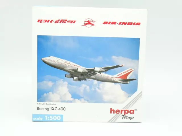 Herpa Aircraft Airlines 1/500 - Boeing 747 400 Air India