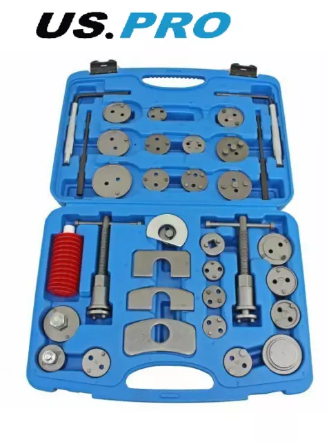 US PRO Brake Wind Back Tool Car Disc Brake Caliper Piston Rewind Kit 35pc 6266