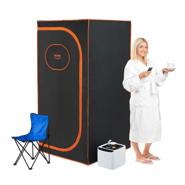 VEVOR 1600W Personal Steam Sauna Tent Full Size Loss Weight Detox Therapy Spa