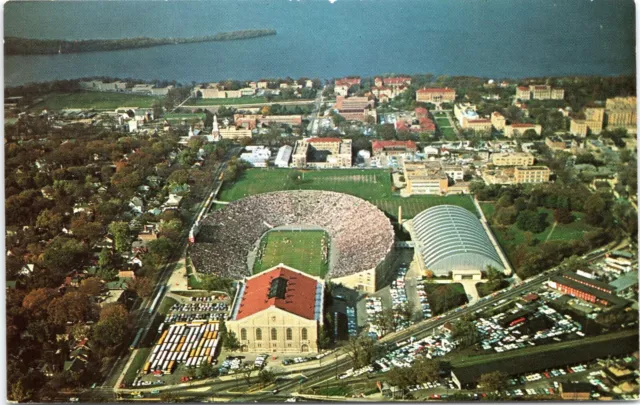 University of Wisconsin, Madison- Chrome Postcard- Camp Randall Football Stadium