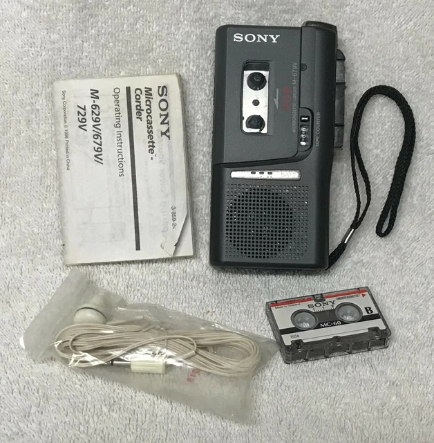 SONY MICROCASSETTECORDER MODEL M679V VOR Handheld Cassette Voice