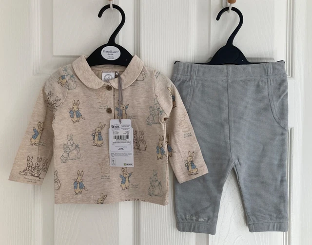 NEW TU Baby Boys Peter Rabbit Top & Waffle Trousers Set Size 3-6 Months