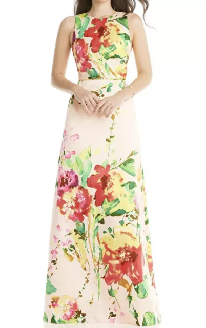 Alfred sung dupioni on sale a line gown