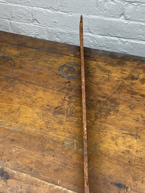 Antique 30"L Iron Strap Hinge w/ Spade Tip ~ Hand Forged Old Barn Door Hardware 7