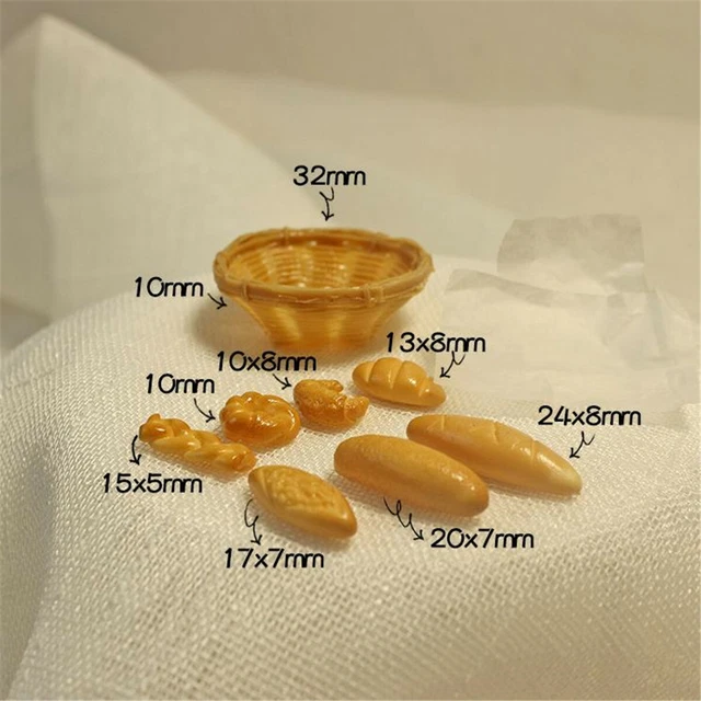 1SET 1:12 Scale Dolls House Miniatures Bread Basket Food Kitchen Accessories