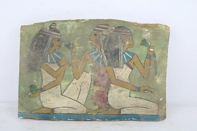 Seltene antike ägyptische Stele mit den Dienstmädchen von König Ramses,...