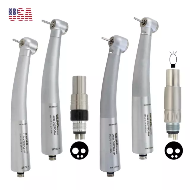 BEING Dental High Speed Turbine LED Handpiece Fiber Optic For NSK Coupling 4Hole