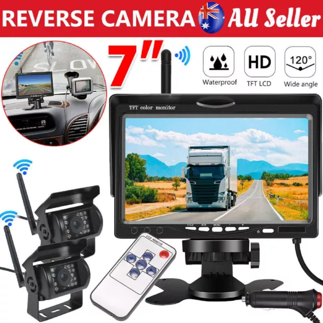 Waterproof HD Car Reverse Camera Kit Monitor Night Vision Rear View Parking Cam