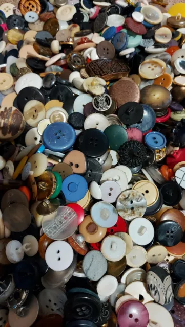 Job Lot Mixed Assorted Buttons in pack of 50 Or 100