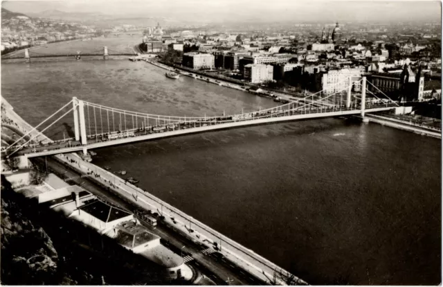 Postcard - Budapest - Elisabeth Bridge & Danube River - Hungary - Ca. 1960s