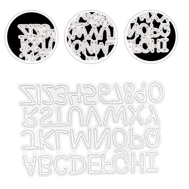 Lot de 36 tampons en cuir avec lettres et chiffres de 6 mm