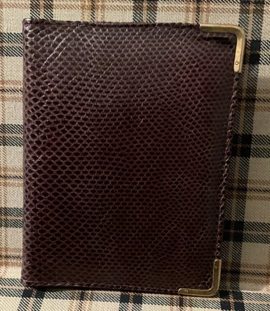 A Very Rare Beautiful Bosca Vintage Snakeskin Address Book Brown Leather Book
