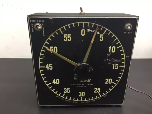 vintage dimco gray gralab universal darkroom timer model 168 glows in dark works