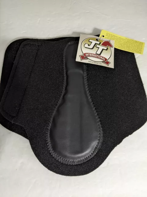 JT International One Pair Black Neoprene Splint Boots Horse Tack Equine 66-3318