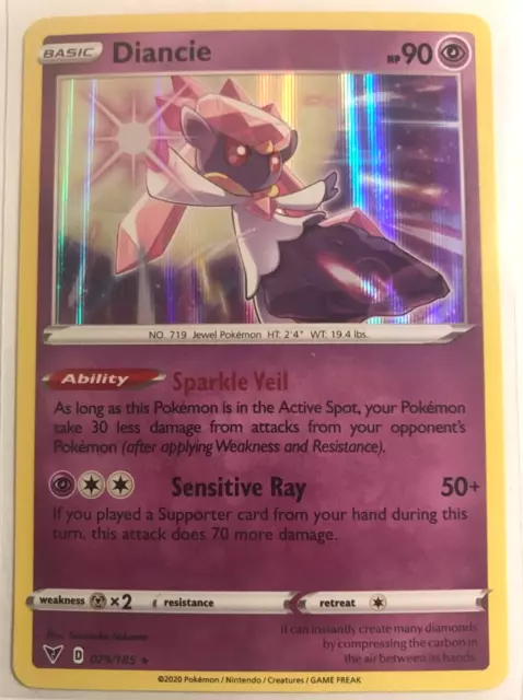 Pokemon TCG Vivid Voltage Diancie Holo Rare 079/185 NM/M Condition