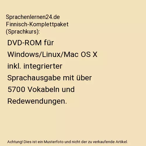 Sprachenlernen24.de Finnisch-Komplettpaket (Sprachkurs): DVD-ROM für Windows/Li