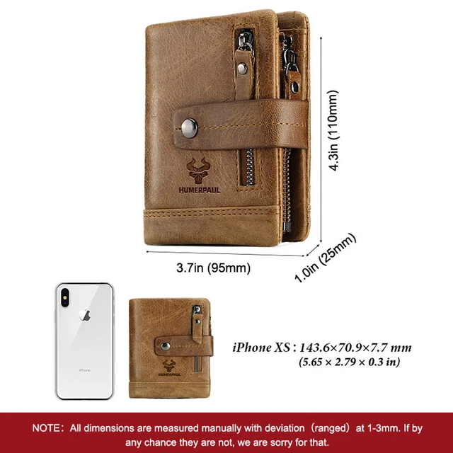 ​​Men's Genuine Leather Wallet RFID Bifold Slim Credit Card Holder Pocket Purse 6