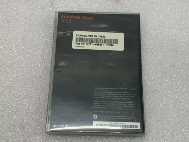 DVD en inglés de Autodesk Maya 2009 edición décimo aniversario solo sin códigos 3