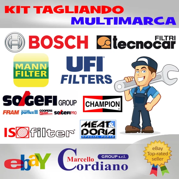 Kit Tagliando Completo Per Kia Sportage 1.7 CRDI Dal 2010 - Filtri E Olio 5W30 Long Life