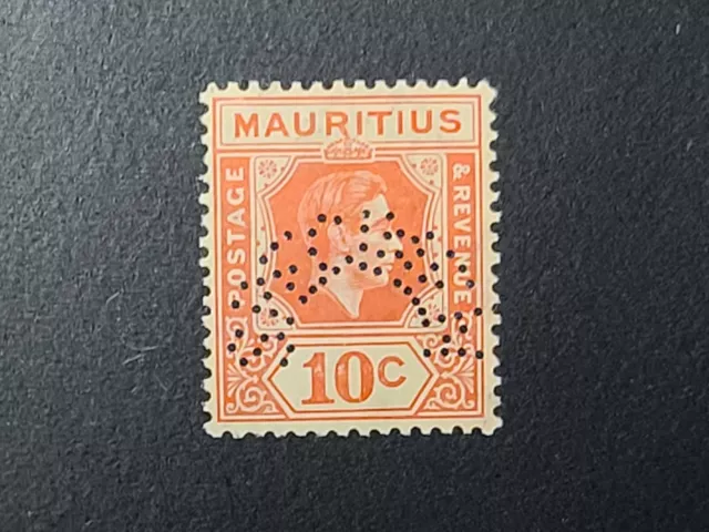 Mauritius Specimen Stamp KGVI 10 Cents Mint Old Specimen Stamp Nice to Keep Save